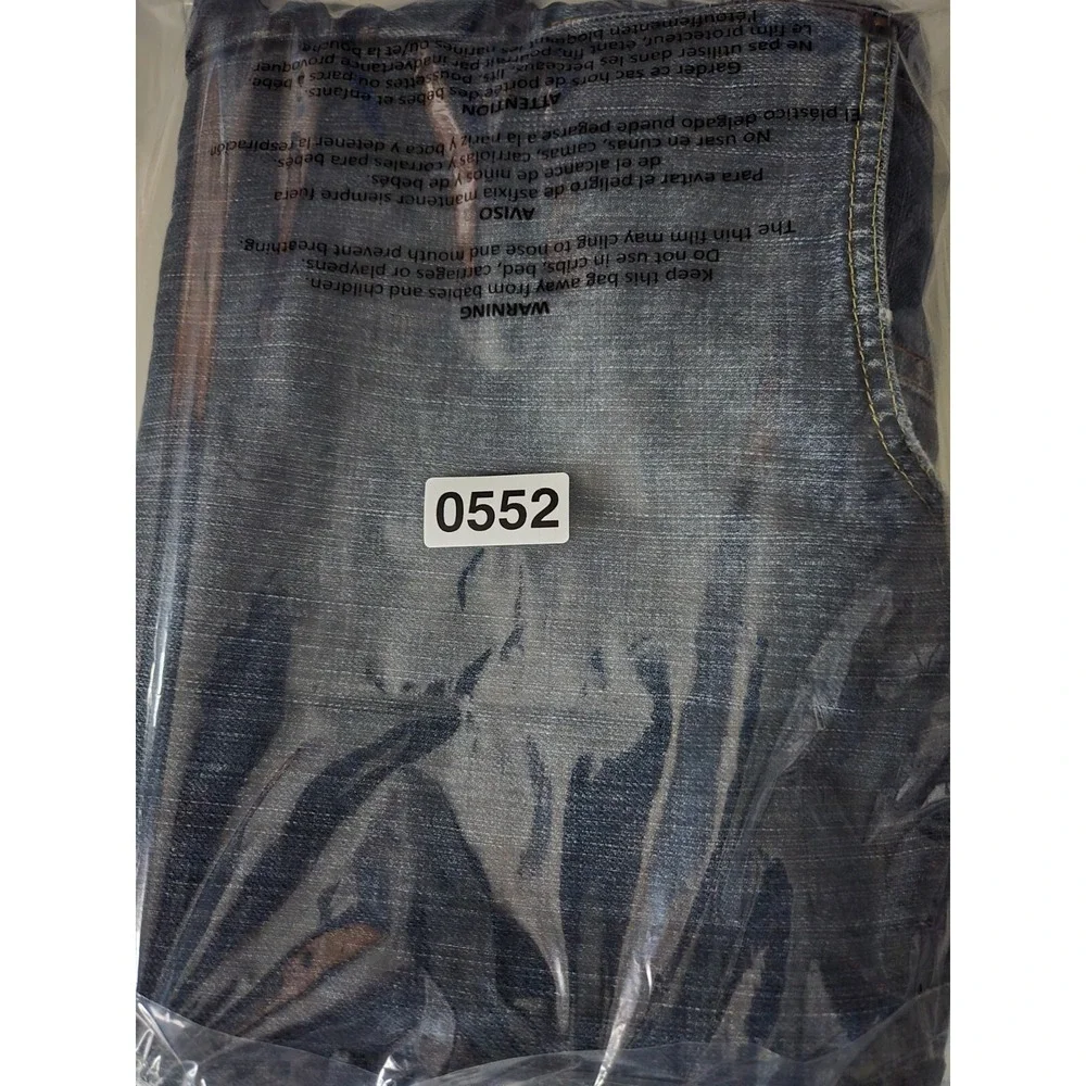 Levi's 550 Relaxed Fit Straight Blue Denim Jeans Rugged Mens‎ Sz 42 x 29